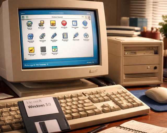 Computer With Windows 3 4. Windows 3.0 fu il primo vero successo commerciale - 10 curiosità ...
