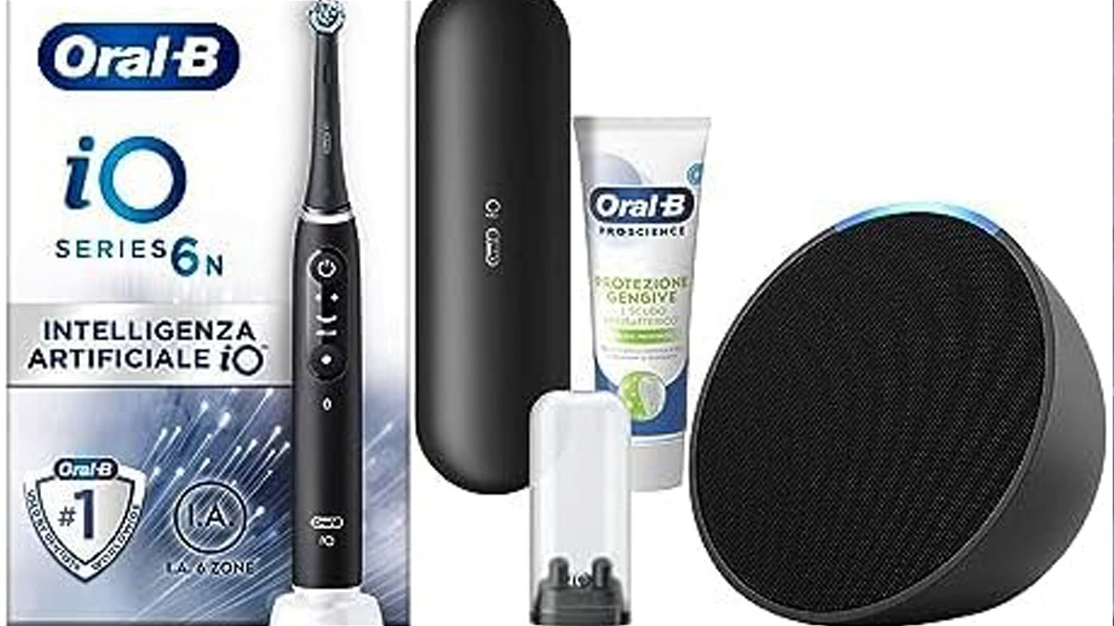 Immagine di Acquista lo spazzolino smart Oral-B iO6n, in regalo Amazon Echo Pop!