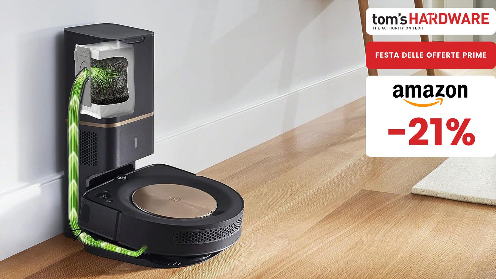 Immagine di Roomba s9+ al prezzo più basso di sempre grazie alla Festa delle Offerte Prime!