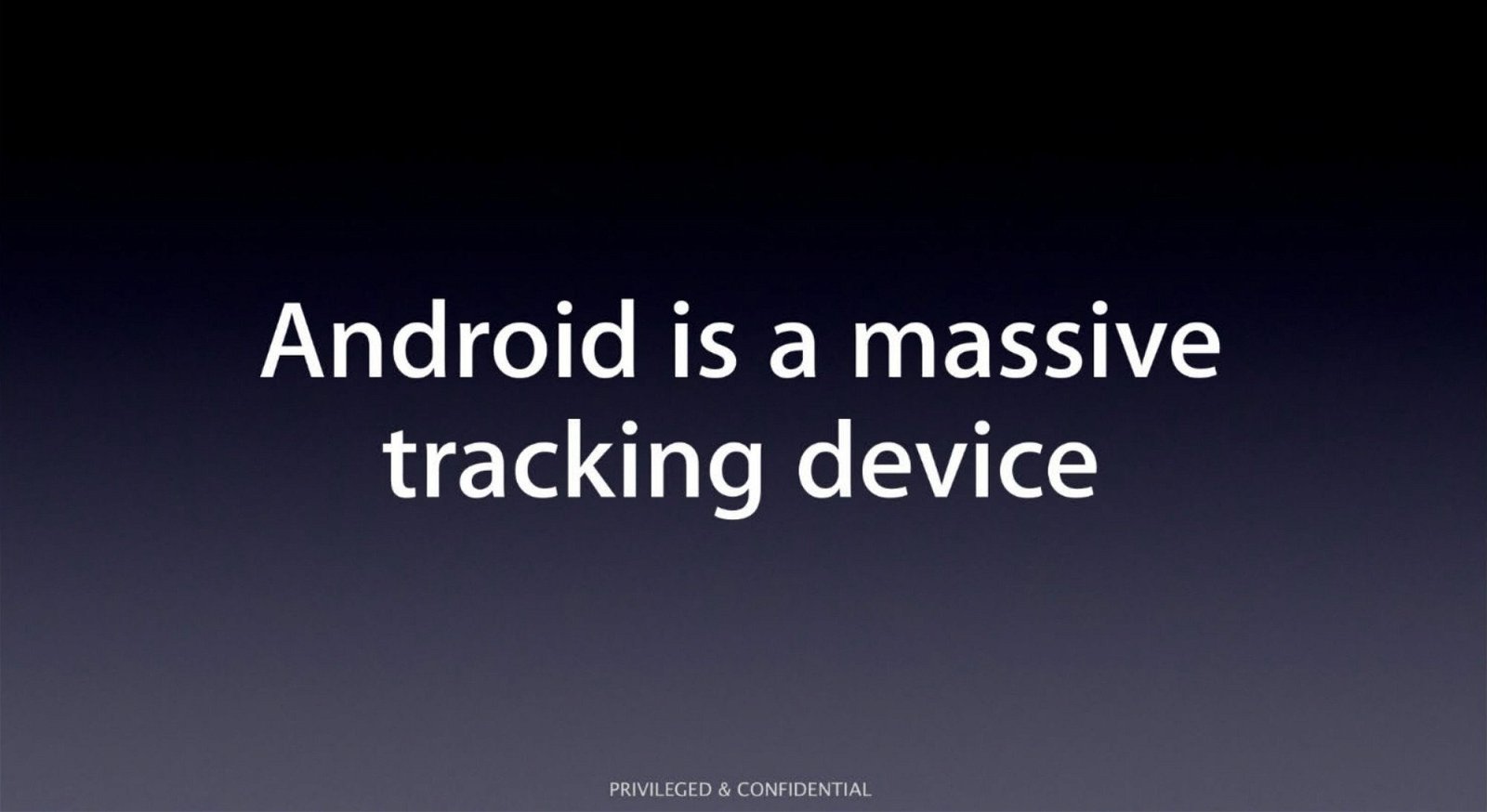 Immagine di Apple descrive Android come uno strumento di sorveglianza di massa