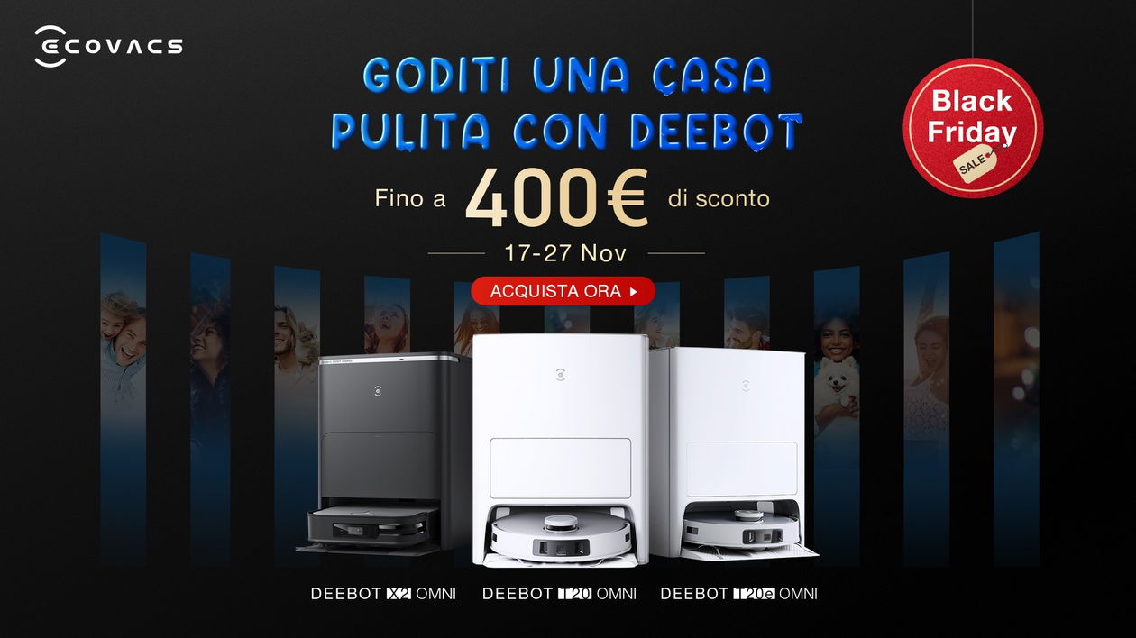 Immagine di Ecovacs: i migliori robot aspirapolvere in sconto al Black Friday