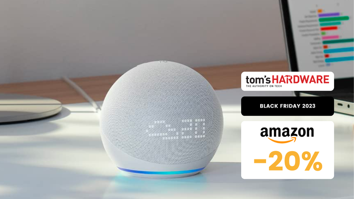 Immagine di Echo Dot con orologio a un prezzo STRACCIATO! Sconto del 53%