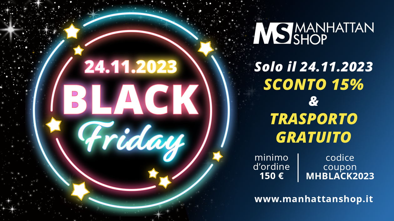 Immagine di Il Black Friday di ManhattanShop quest'anno comprende l'intero catalogo