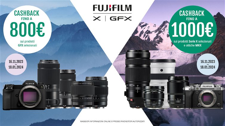 Immagine di Torna il Winter cashback di Fujifilm! Fino a 1000€ in meno su fotocamere e obiettivi