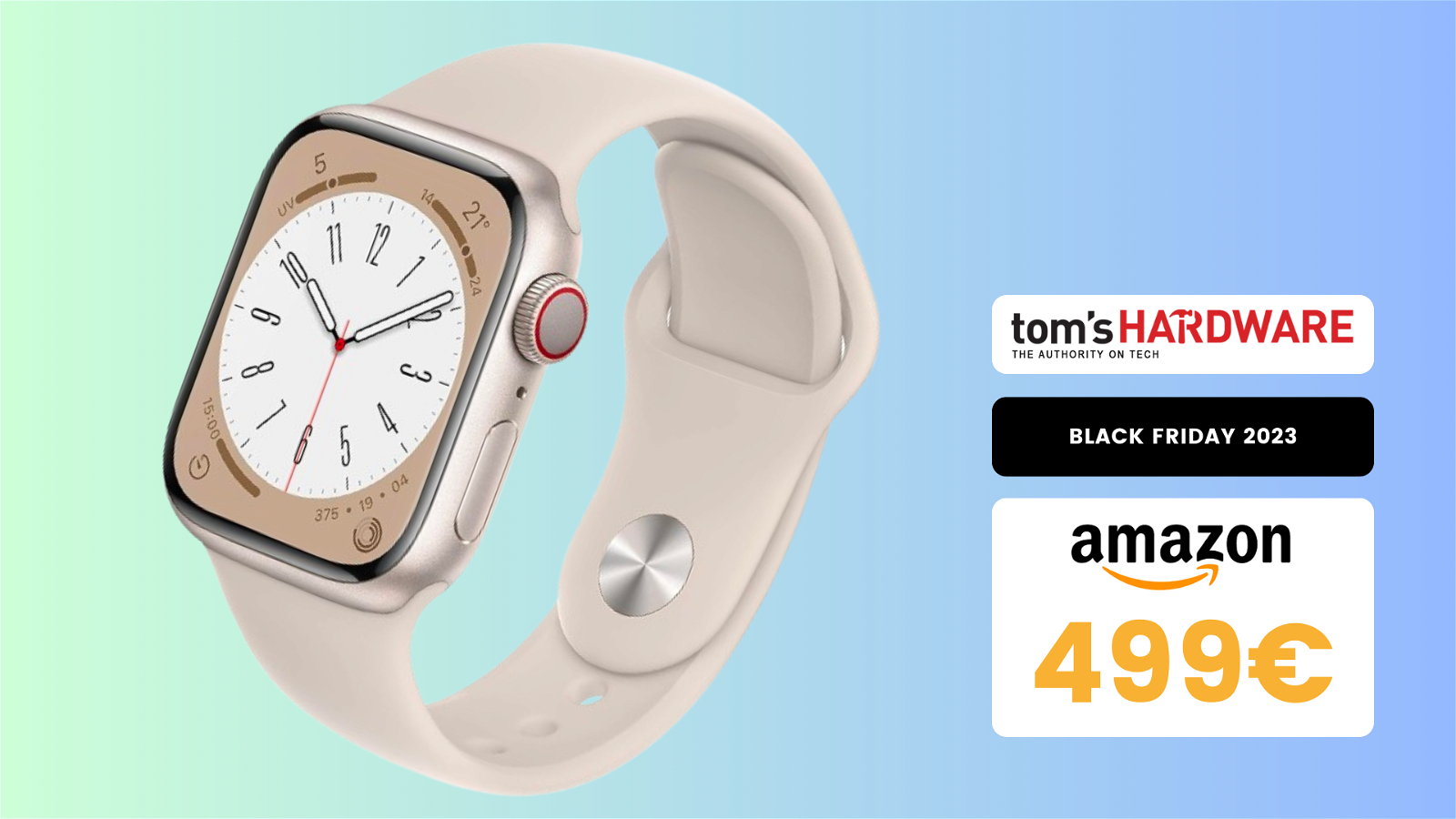 Immagine di Apple Watch 8 Cellular al prezzo PIU' BASSO di sempre su Amazon!