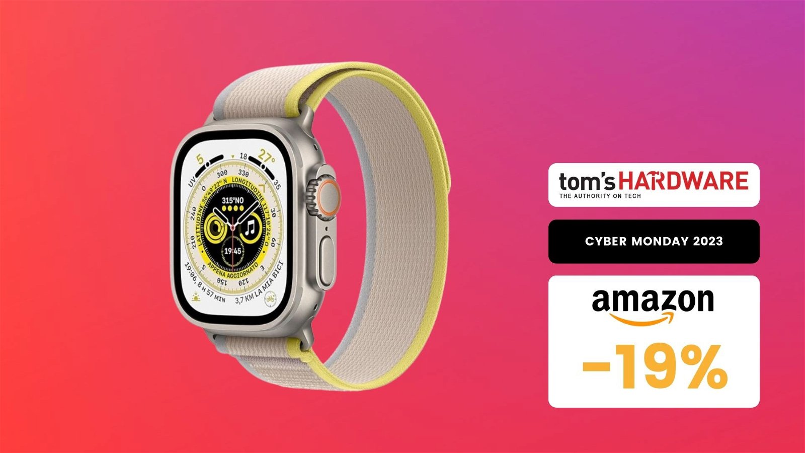 Immagine di Apple Watch Ultra, ulteriore RIBASSO su Amazon! Altri 100€ di sconto