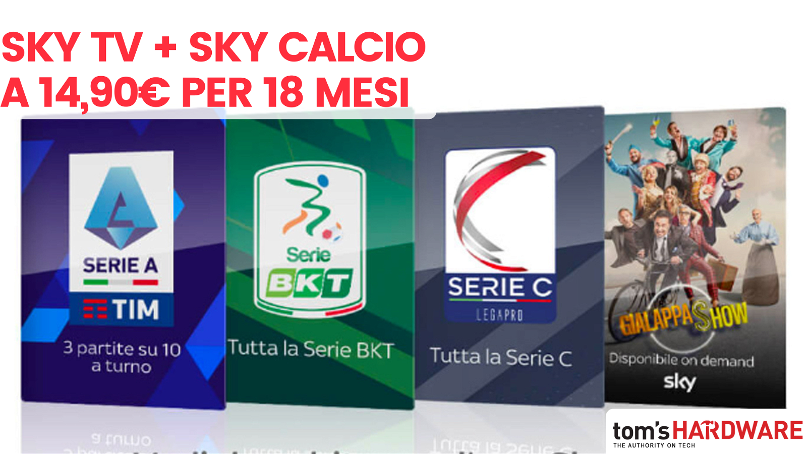 Immagine di Offerta TOP: Sky TV + Sky Calcio a 14,90€ per 18 mesi