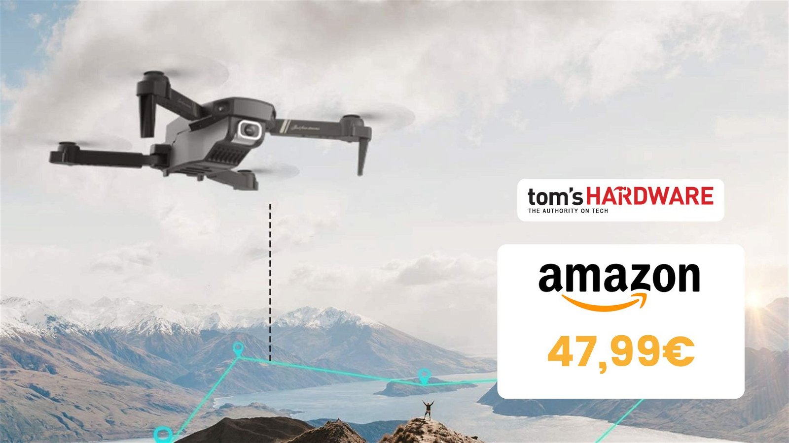 Immagine di Questo drone con telecamera costa solo 48€! DOPPIO SCONTO da URLO!