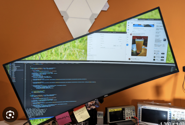 Immagine di Monitor in diagonale, la stramba idea possibile solo grazie a Linux