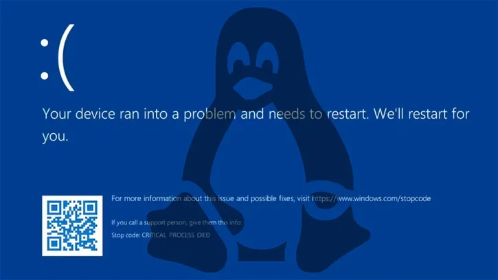 Immagine di Linux si avvia dalla morte di Windows, merito della schermata blu