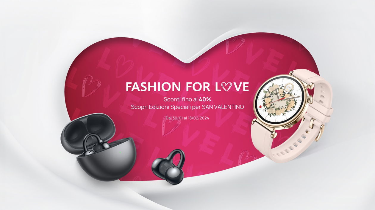 Immagine di HUAWEI: non perdetevi queste stupende edizioni San Valentino di WATCH GT3 e GT4