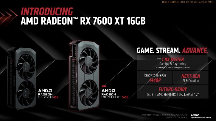 Immagine di AMD Radeon RX 7600 XT ufficiale, 1440p a partire da 329 euro