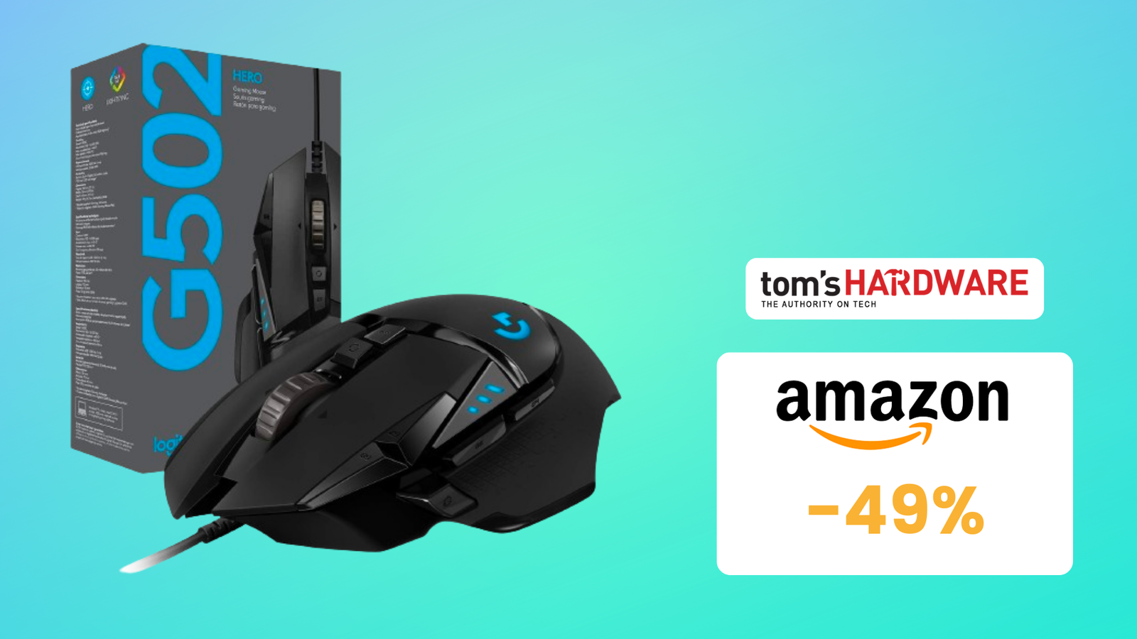 Immagine di Logitech G502 HERO: mouse da gaming eccezionale a soli 46€!