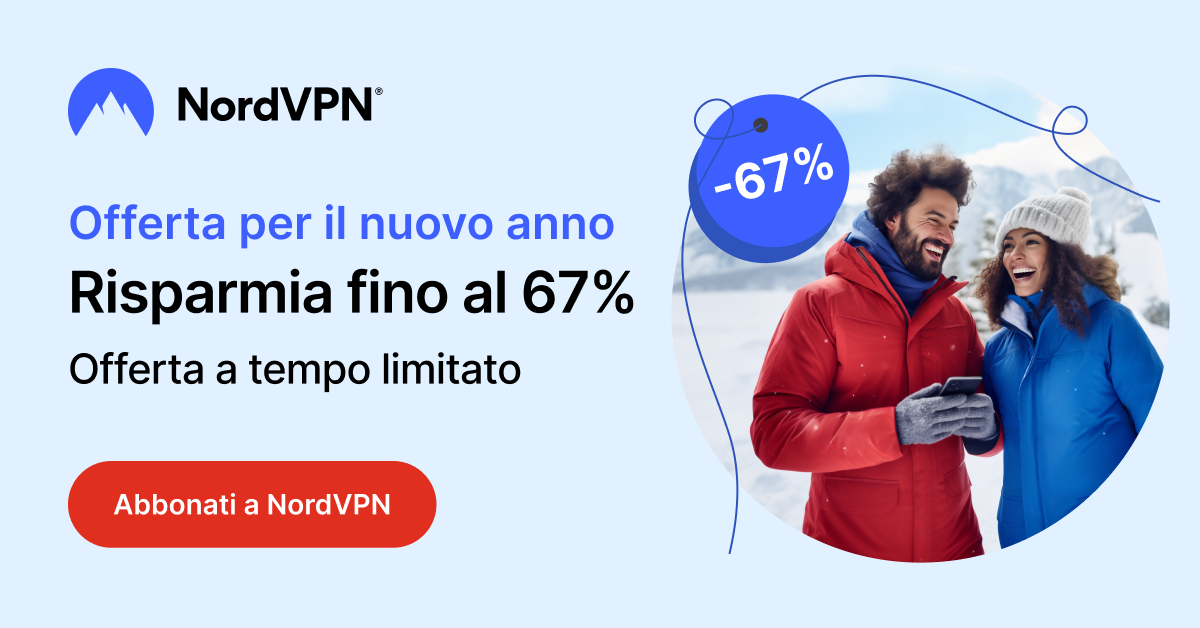 NordVPN: fino a 30 euro di buoni  a tutti i nuovi utenti