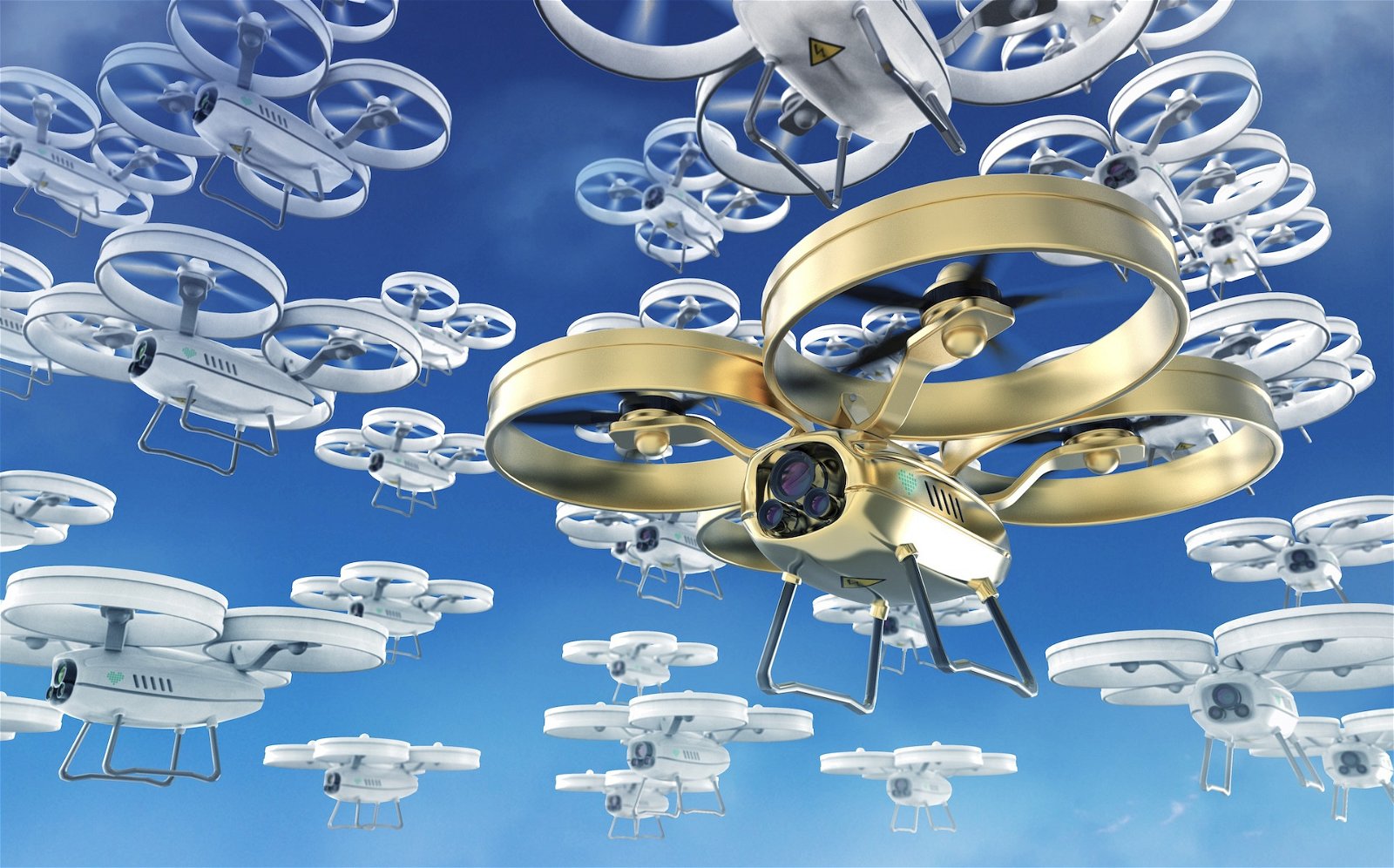 Immagine di Un solo operatore per controllare più di 100 droni