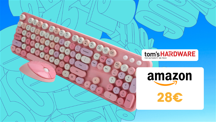 Immagine di Rendi rosa il tuo set-up con questo ADORABILE bundle tastiera e mouse, tuo a 28€!