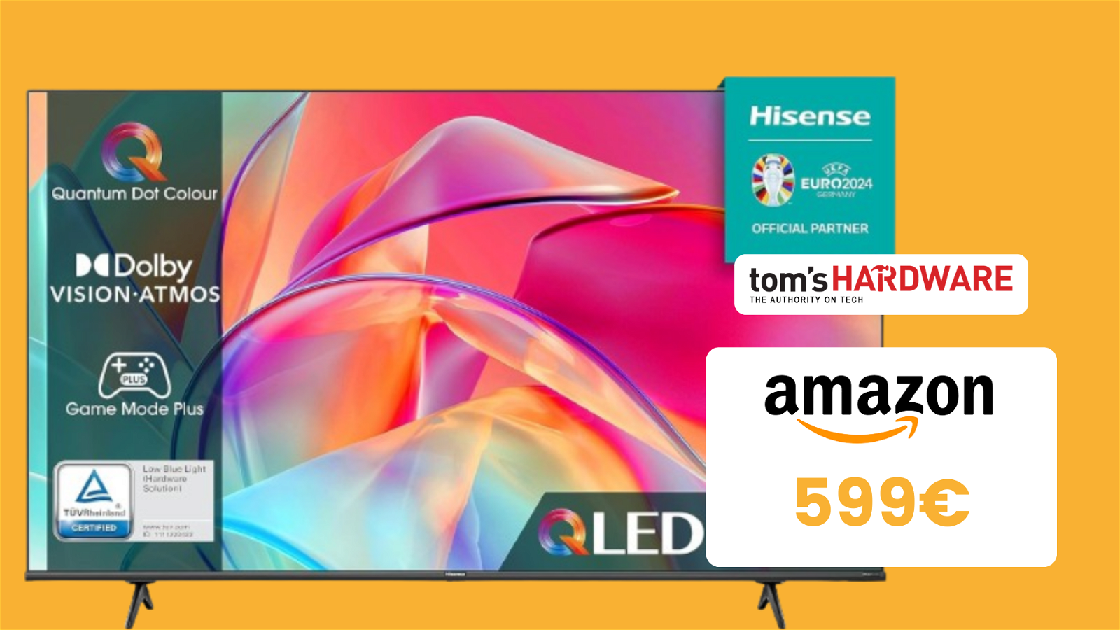Immagine di FOLLIA AMAZON: smart TV Hisense QLED 4K da 65" a meno di 600€! (-14%)