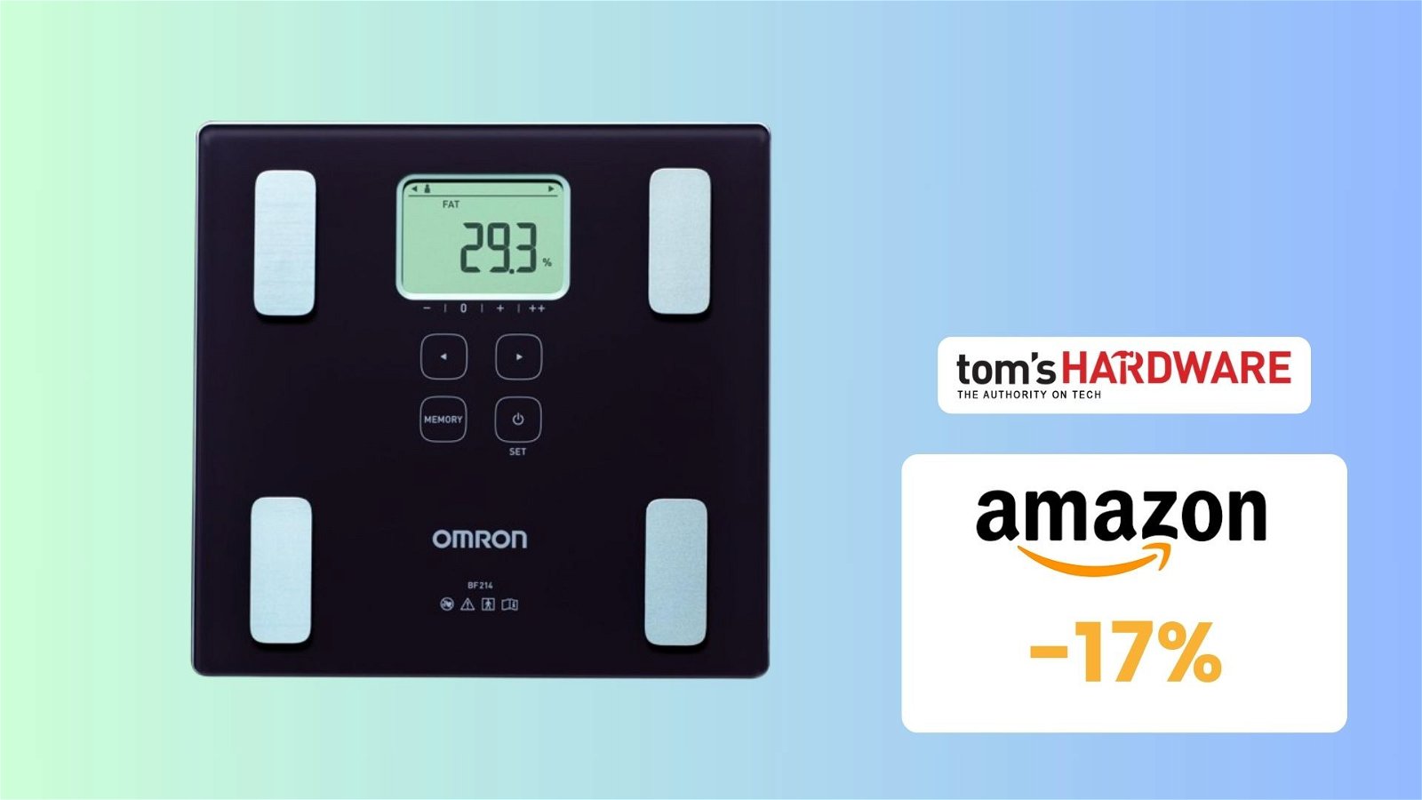 Immagine di Bilancia corporea OMRON a prezzo SHOCK su Amazon! (-17%)