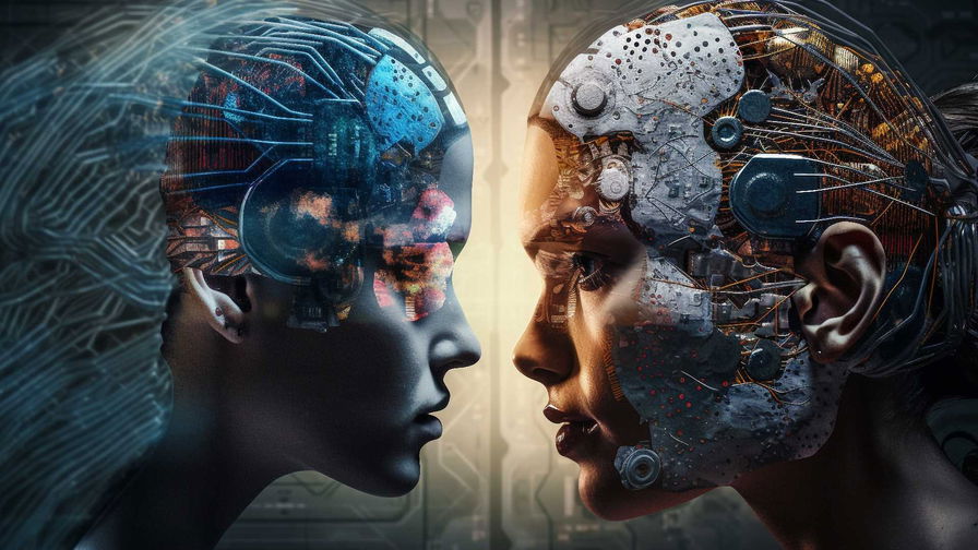 Intelligenza Artificiale cervello robot