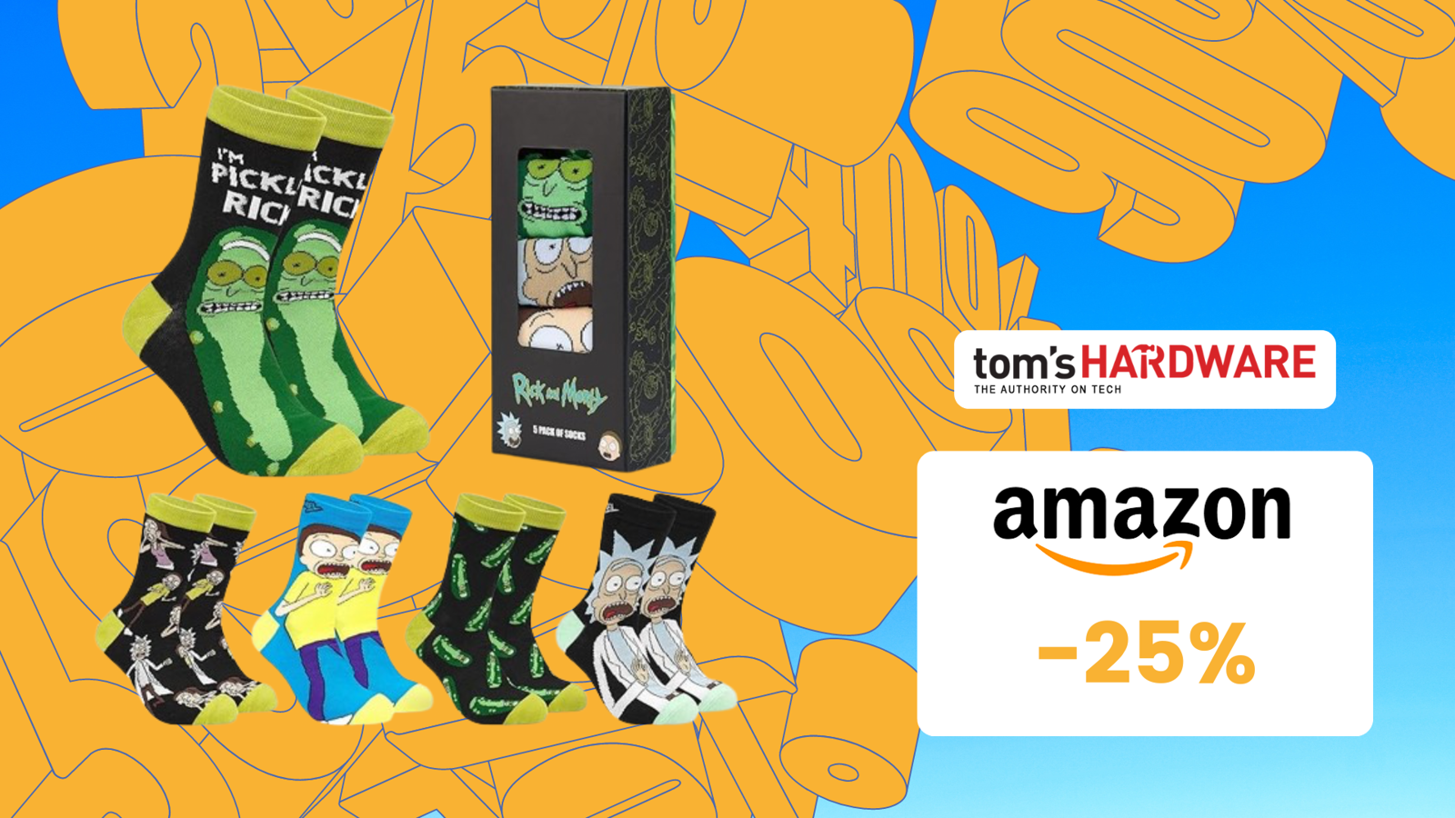 Immagine di 5 paia di calzini a tema Rick e Morty a meno di 15€ su Amazon!
