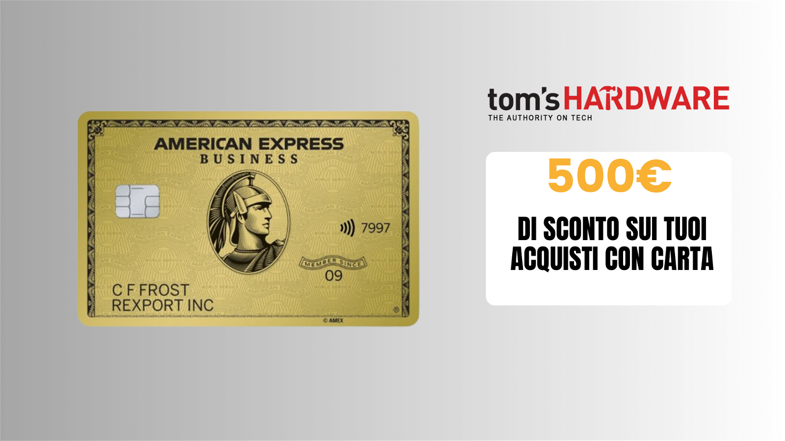 Immagine di Carta Oro Business American Express ti regala 500€ di sconti