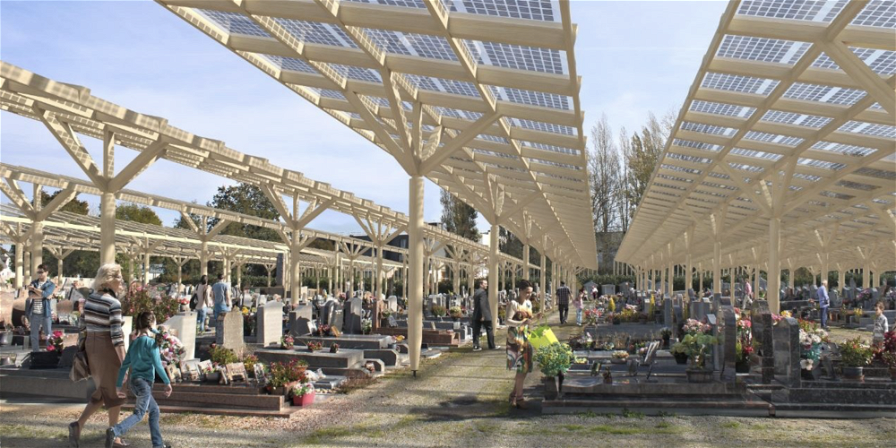Cimitero pannelli solari