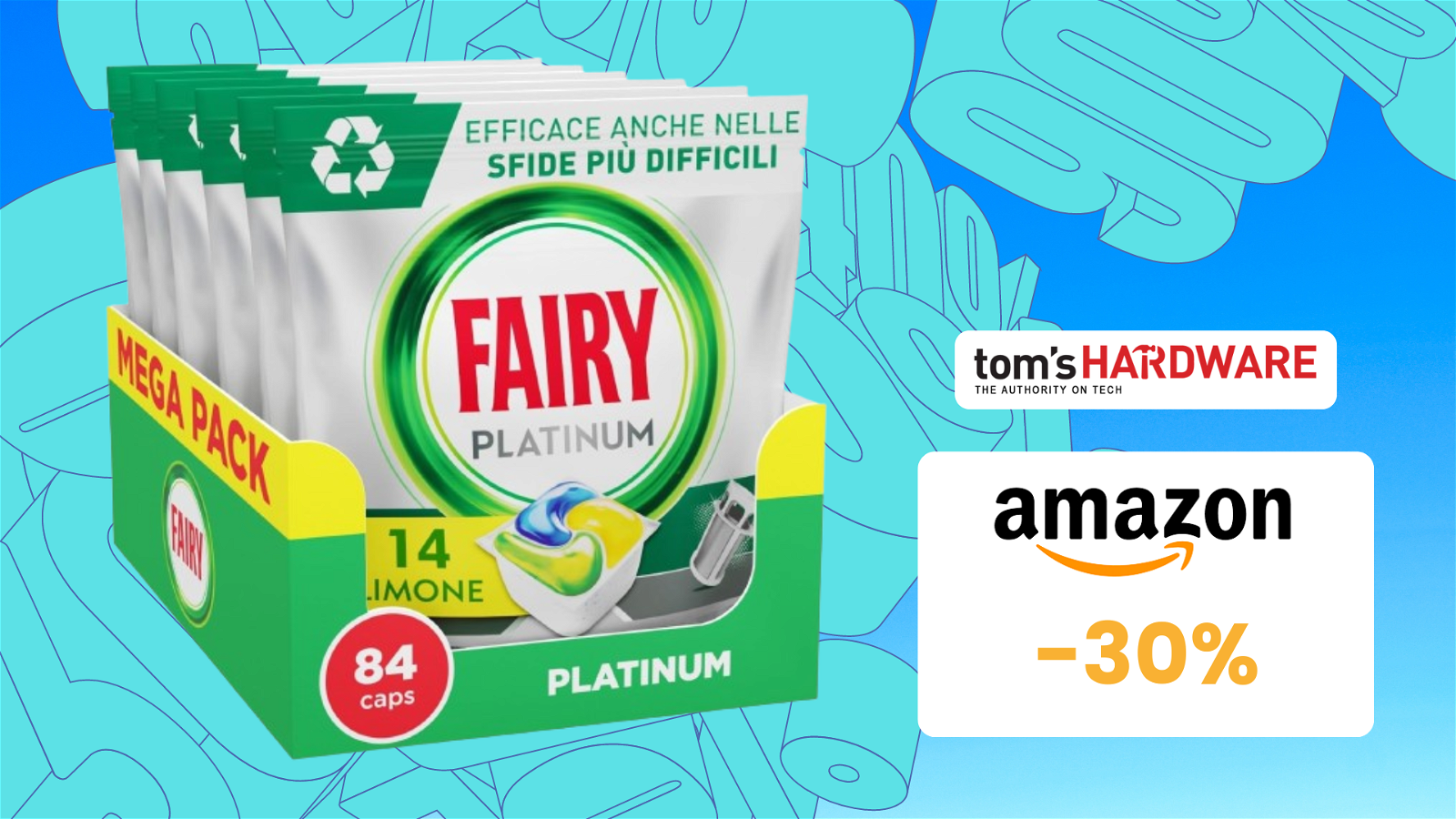 Immagine di Fairy Platinum: 84 pastiglie per lavastoviglie a MENO DI 20€!