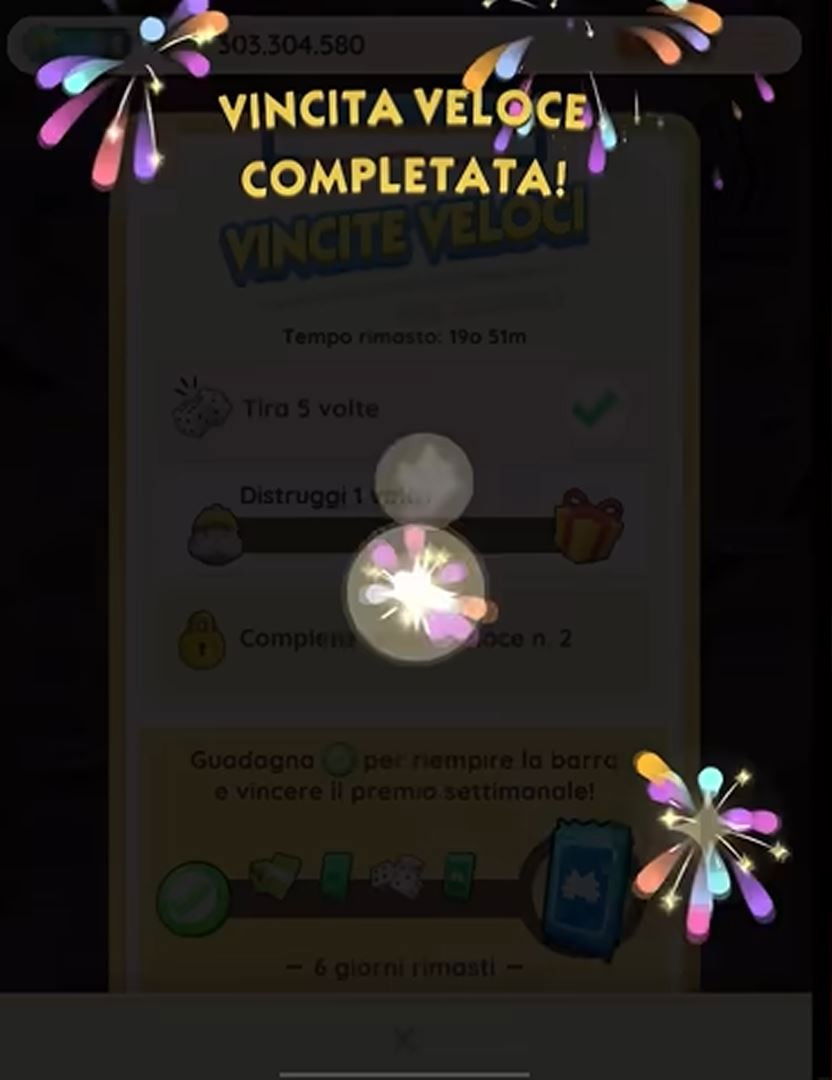 Monopoly Go Adesivi oro vincita veloce