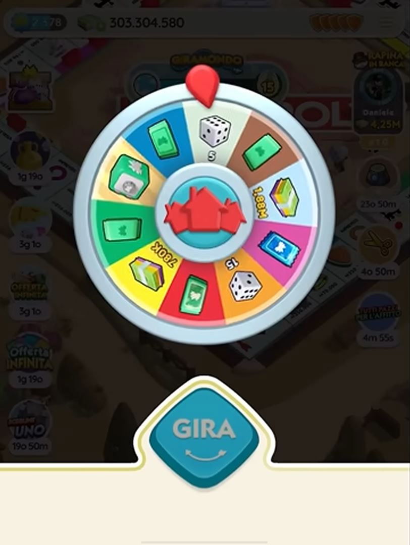 Monopoly Go adesivi dorati