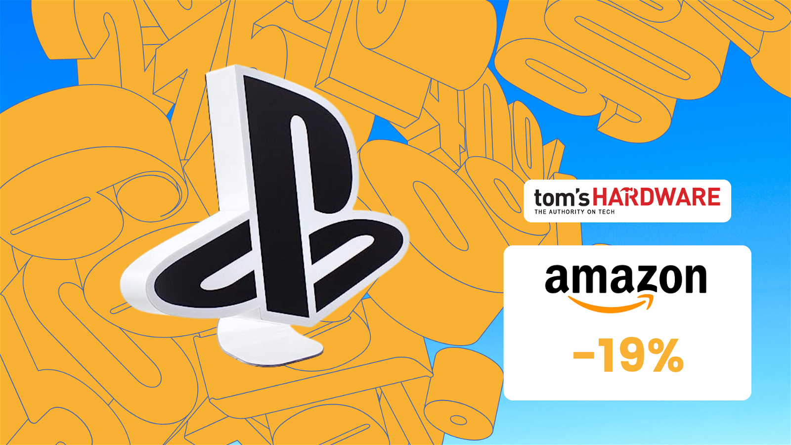 Immagine di La stupenda lampada logo Playstation è in OFFERTA! (-19%)