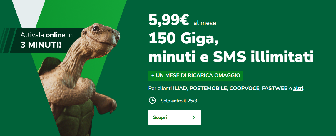 Immagine di Passa a Very Mobile: 150GB, minuti e SMS limitati a MENO di 6€ al mese!