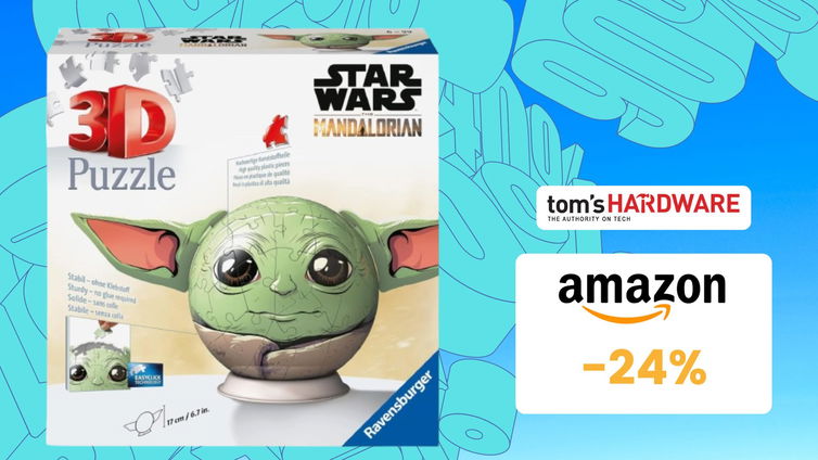 Immagine di Puzzle 3D di Grogu a SOLI 11€! Perfetto per i fan di The Mandalorian