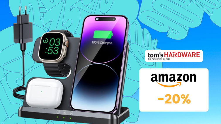 Immagine di Prezzo TOP su questo caricatore Wireless 3 in 1 per dispositivi Apple in OFFERTA a 31€!