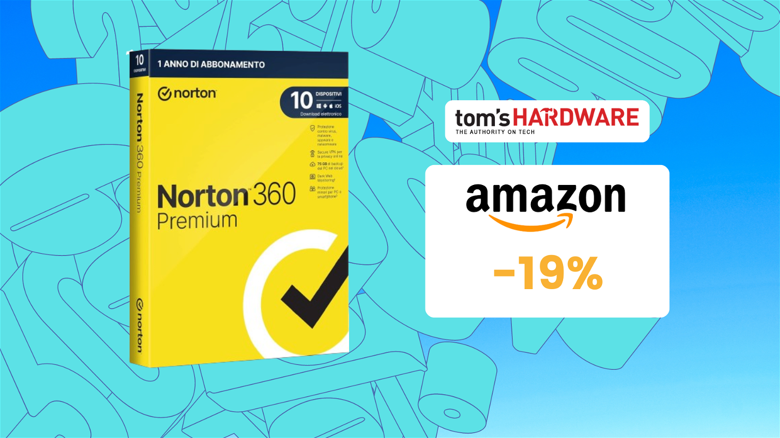 Immagine di Tutta la protezione di Norton 360 Premium a SOLI 39€