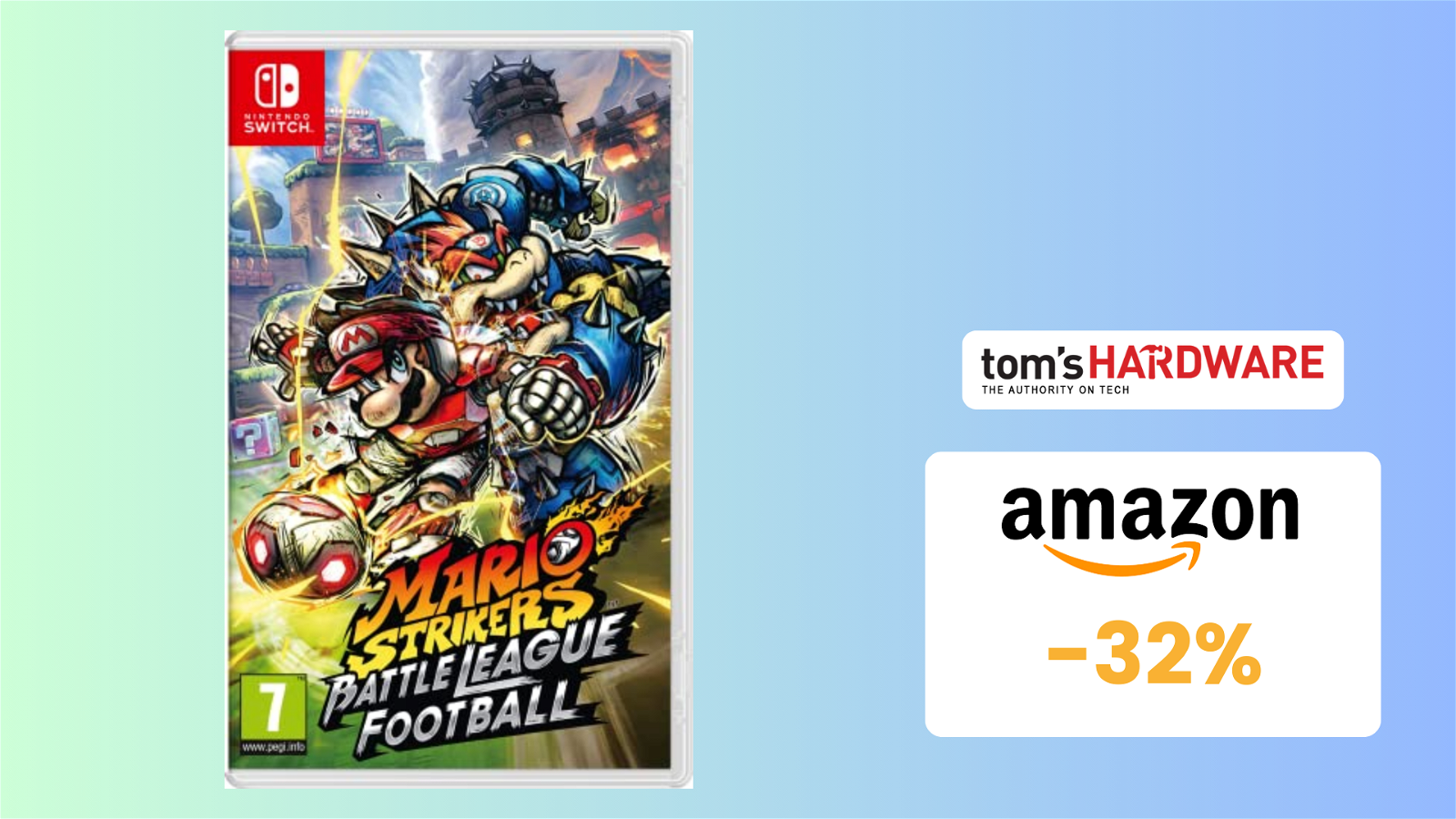 Immagine di Mario Strikers: Battle League Football per Nintendo Switch scontato del 32%