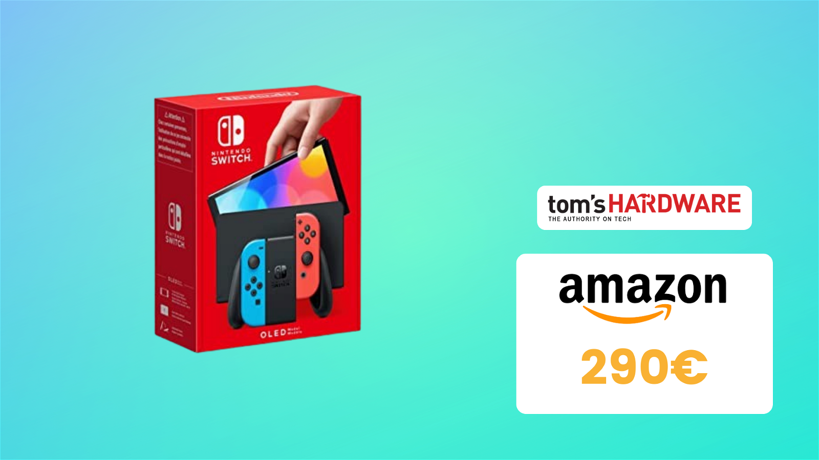 Immagine di Nintendo Switch OLED Blu/Rosso Neon al prezzo bomba di 290€!