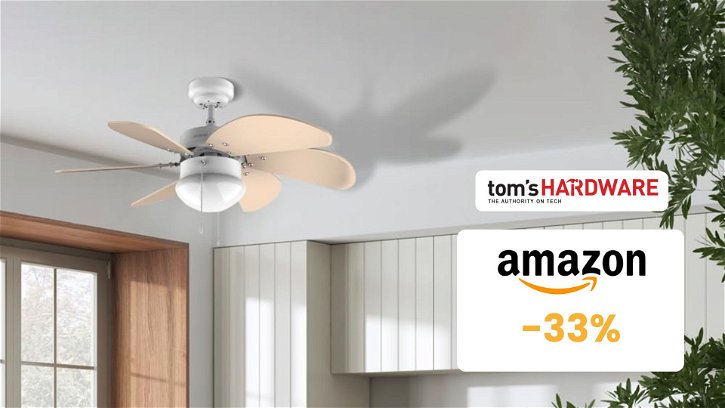 Immagine di Crea l'ambiente ideale con questo ventilatore da soffitto: tuo a meno di 40€
