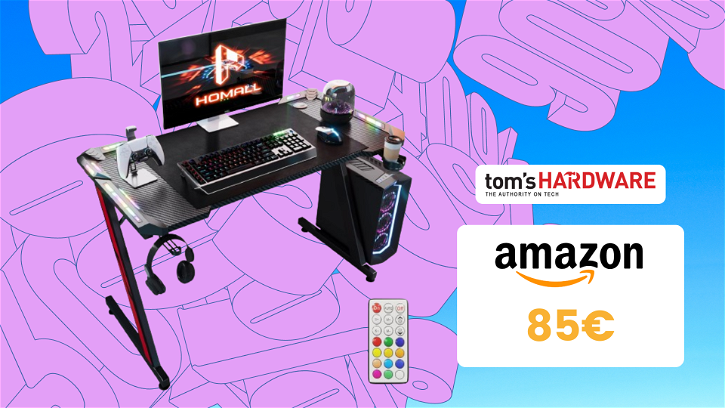 Immagine di Scrivania gaming Homall al prezzo PIÙ BASSO di sempre su Amazon! Solo 85€!