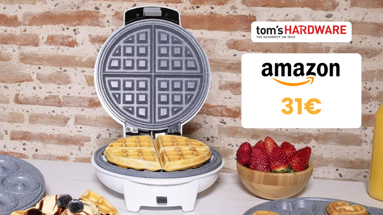 Immagine di Questa piastra per waffle costa solo 31€! COLAZIONE DA CAMPIONI!