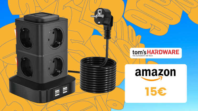 Immagine di Solo 16€ per questa ottima ciabatta multipresa a torretta!