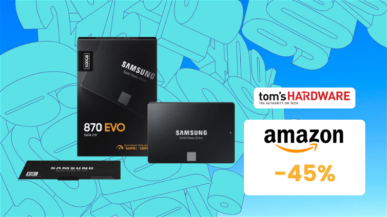 Immagine di SSD Samsung 870 EVO, CHE PREZZO! Su Amazon risparmi il 45%