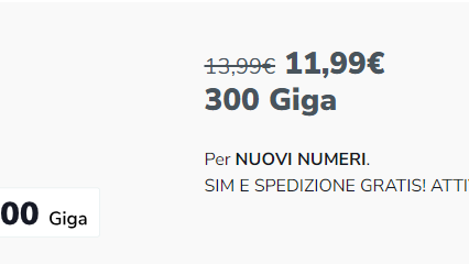 Immagine di Ultimi giorni per avere 300GB a MENO di 12€ con Very Mobile!