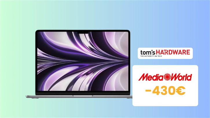 Immagine di APPLE MacBook Air 2022: 430€ di sconto e tasso zero su MediaWorld!