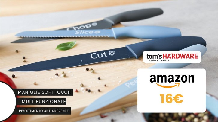 Immagine di Solo 17€ per un set di coltelli da cucina MasterChef