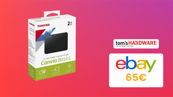 Immagine di Questo hard disk esterno Toshiba da 2 TB lo potete acquistare a SOLI 65€!