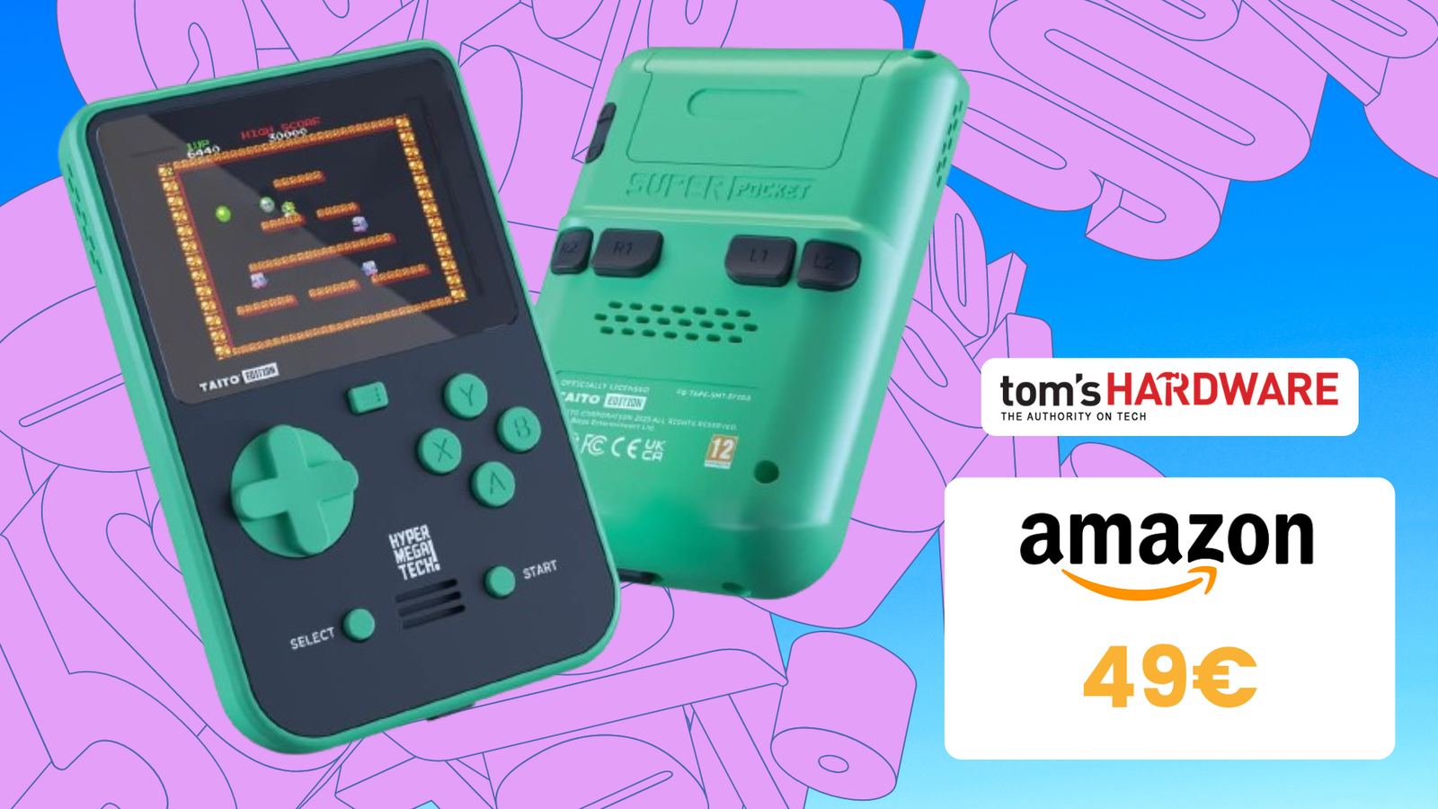 Una sala giochi sempre in tasca con questa console portatile TAITO! Solo 49€!