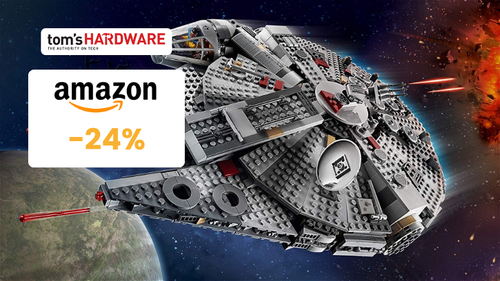 Immagine di L'iconico LEGO del Millennium Falcon è scontato del 24% su Amazon, IMPERDIBILE!