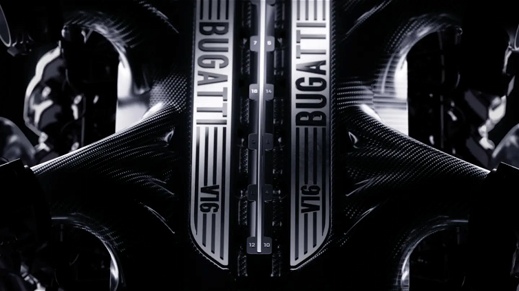 Immagine di 1.800 cavalli e ibrido V16, i numeri del nuovo motore di Bugatti