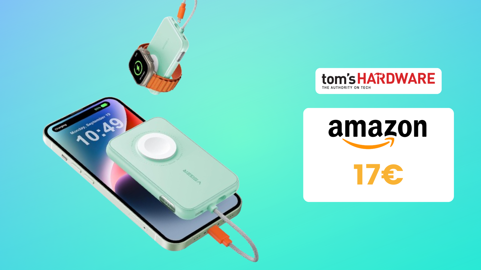 Immagine di Hai un Apple Watch? Allora non puoi lasciarti scappare questa power bank a soli 17€!