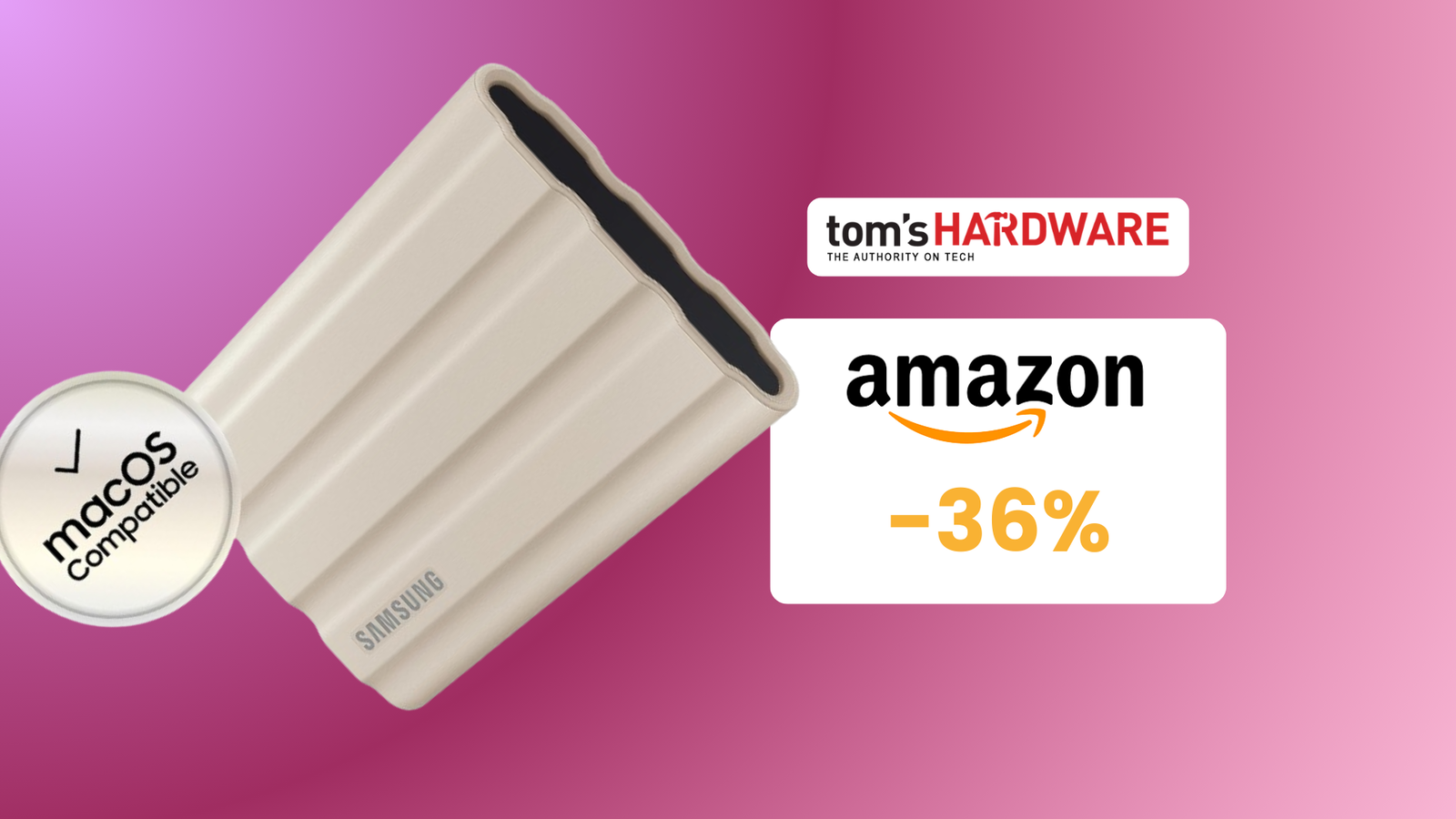 Immagine di Sconto TOP su questo SSD portatile Samsung! (-37%)